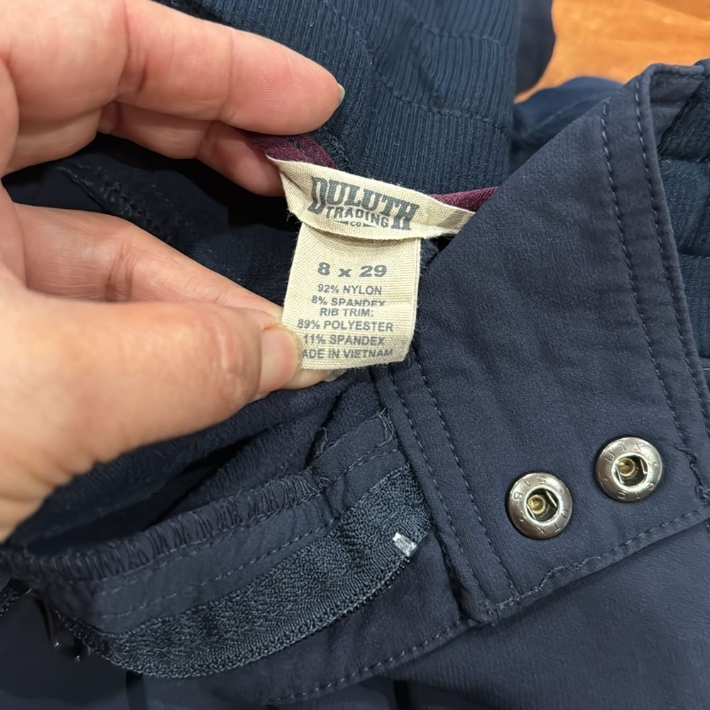 Duluth Trading Co Pants Womens Black Hills Hiking Water Repellent Pants Sz 8x29 - Picture 7 of 11
